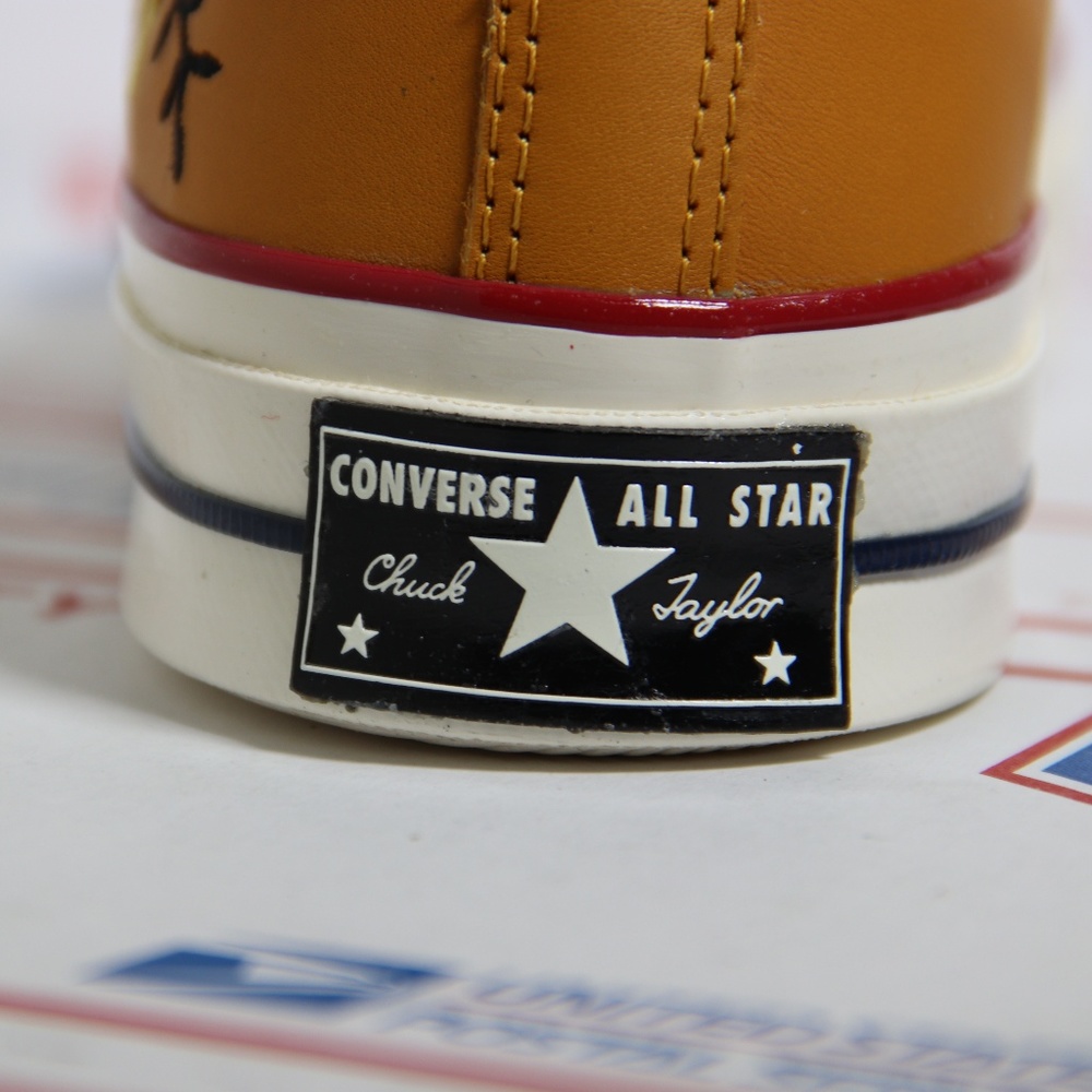 Converse Chuck 70 Olive Leather All Star High Tops - Picture 4 of 8